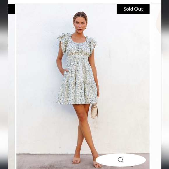 Vici Pocketed Primrose Ruffle Floral Dress Small - Picture 3 of 16